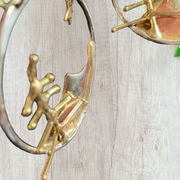 Handmade Copper Earrings Wilderness Trees Mountains - Picture 8 of 10